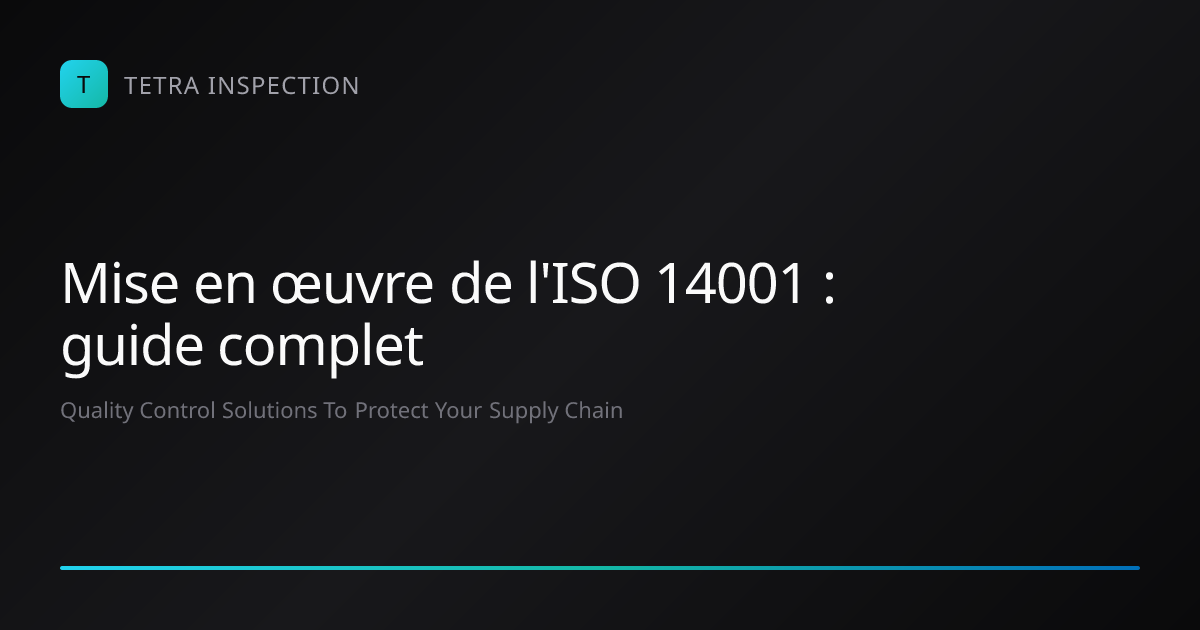 Mise en œuvre de l'ISO 14001 | Tetra Inspection